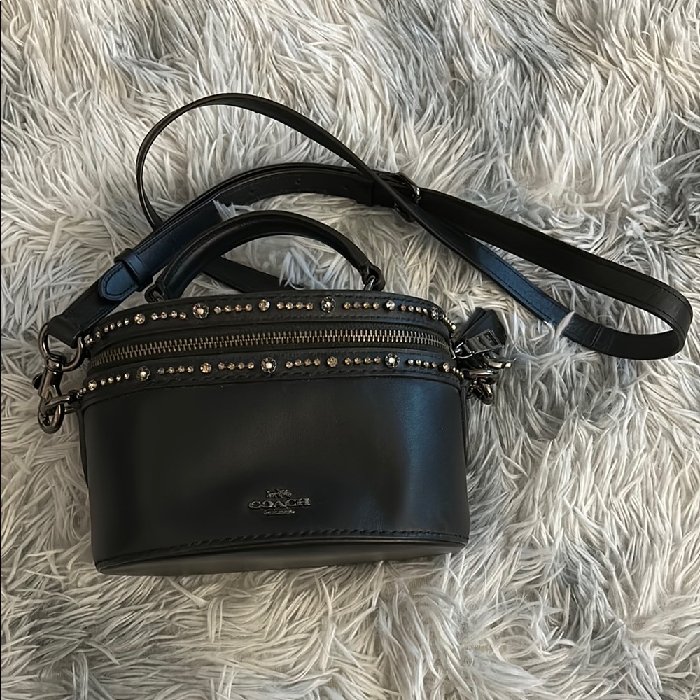 Coach Black Leather Crossbody Bag